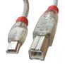 AIC USB 2.0 Kabel MiniA-B -  1,0 m MiniA-B USB Kabel Transparent