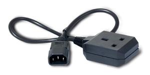 APC Power Cord, C14 to BS1363 (UK), 0.6m (AP9881)