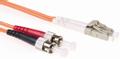 ACT 10 meter LSZH Multimode 62.5/125 OM1 fiber patch cable duplex with LC and ST connectors