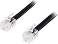 DELTACO Modular cable 4P4C (RJ9 / RJ10 / RJ22) 5m, black