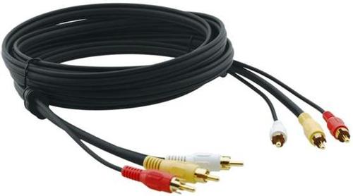 KRAMER C-3RVAM/ 3RVAM | Stereo Audio + Video Cable | Composite video - Composite video | Max | Svart | 0,9m (98-0301003)