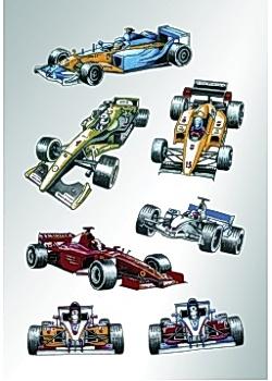 HERMA Etikett Herma dekor Racerbiler (3) (3317*10)