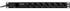 DELTACO 19" forgrener C14 to 7x Schuko r amperemeter, 2m kabel, 19", 1U, Max 10A/ 2500W