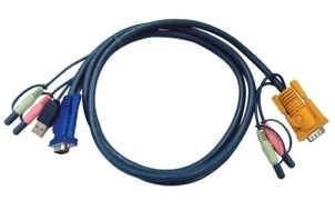 ALINE KVM  kabelsæt,  SVGA  han/ han+USB+audio,   1,8  m (60690U)