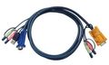 ALINE KVM kabelsæt, SVGA han/han+USB+audio, 1,8 m