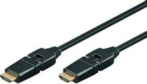 ALINE HDMI 1.4 kabel,  m. 180 gr. Dreje/kip stik, 1.5 m