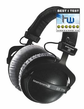 BEYERDYNAMIC DT770 Pro 80 hodetelefoner med ledning, Over-Ear (sort) 3.5-6.35mm jack, over-ear, støydempet,  uten mik, 80 ohm, bass reflex (DT770P80)