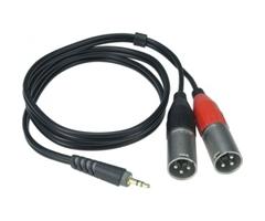 KLOTZ Audioadapter 3,5 - 2xXLR -  2.0 m 3,5mm plugg til 2xXLR 3-pin Han (AY9-0200)