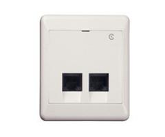 MICROCONNECT RS Veggboks Dobbel UTP Cat.6 Modulæruttak 2xRJ45 LSA Polarhvit  | Datarekvisita