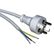 ROLINE Power Cable Open End. K-IT Plug. White 1.0m