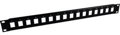 DELTACO Patchpanel, 16-port, utan kontaktdon