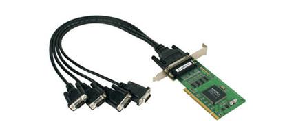 MOXA serieportskort,  4xDB9han RS-232 32/64-bit PCI (CP-104UL V2)