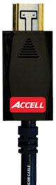 ACCELL AVGrip Pro HDMI-kabel med låsestik <b>HDMI High Speed</ b>,  19- (B104C-003B-40)