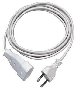 REV Euro Plug Extension Lead 5,0 m white (00128016)
