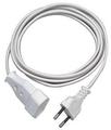 REV Euro Plug Extension Lead 5,0 m white