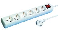 REV Socket line    6-fold 1,4 m with switch   white (512360555)