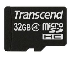 TRANSCEND 32GB MicroSDHC Class4  (no adapter) (Alt. TS32GUSDC4) (TS32GUSDC4)