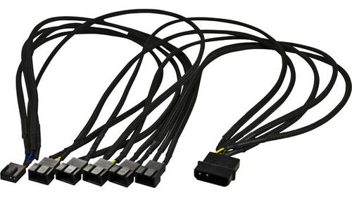 AKASA 4-pin PWM (F) to 5x 4-pin PWM (M) Splitter | Adaptor | 0,9m (AK-0006)
