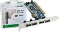 ALINE USB2  PCI  kort,  4  ekst.+1  int.  A-porte  -  Inline  Blister