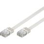 DELTACO Netværkskabel Cat6 U/UTP RJ45 - 10m - Fladt - Hvid