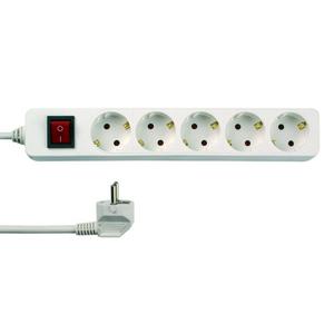 REV Socket line    5-fold 3,0 m with switch   white (001252301)