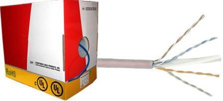 SCP Cat.6 UTP - 305 m Grå 23 AWG Solid Pull-Box Metervare (CAT6-GY)