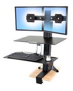 Ergotron WorkFit-S Dual Workstation with Worksurface Standing Desk - monteringssett - for 2 LCD-skjermer / tastatur / mus