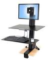 WorkFit-S Single LD Standing desk converter rectangular aluminium powder-coated steel high-grade plastic black