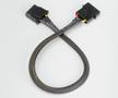 AKASA 4-Pol Molex Verlängerung gesleevt - 30cm black