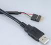 AKASA sisäinen 5-pin USB -> ulkoinen Tyyppi A Uros, 0,4m
