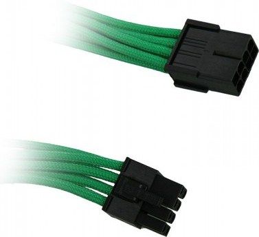 BITFENIX 8-Pin PCIe Verlängerung 45cm - sleeved green/ black (BFA-MSC-8PEG45GK-RP)