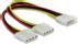 DELOCK Stromkabel Y-Kabel Molex 4pin -> 2x Molex 4