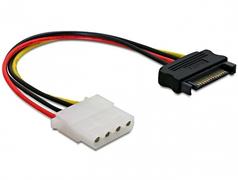 DELOCK Stromkabel SATA 15pin -> Molex 4pin St/Bu