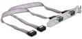 DELOCK Slotblech 2x D-Sub9 seriell Ports 40cm Kabe