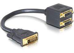 DELOCK DVI Y-Adapter DVI(24+1) -> 2x DVI(24+1) St/