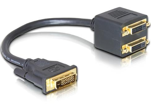 DELOCK DVI Y-Adapter DVI(24+1) -> 2x DVI(24+1) St/ (65051)