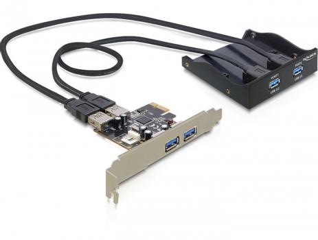 DELOCK FrontPanel 2x USB3.0 + PCIe Card (4x USB3.0 (61893)