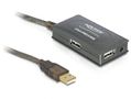 DELOCK USB Verlangerung aktiv USB2.0 + 4-Port Hub