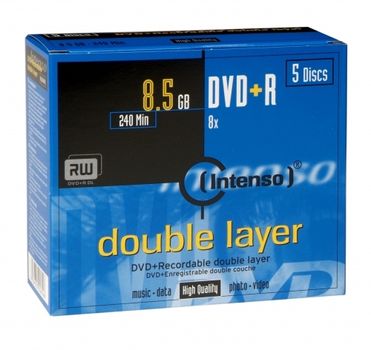 INTENSO MED DVD+R / 8.5 GB / 08x / DDL / 005er Jew (4311245)