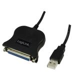 LOGILINK USB-Kabel D-Sub 25-pin parallel St/Bu 1,8 (UA0054A)