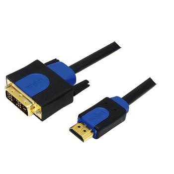 LOGILINK HDMI-DVI-Kabel Anschl. 18+1pin St/St 2.00 (CHB3102)