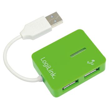 LOGILINK ''USB-HUB ''''Smile'''' 4-Port o. NT grÃ¼n (UA0138)