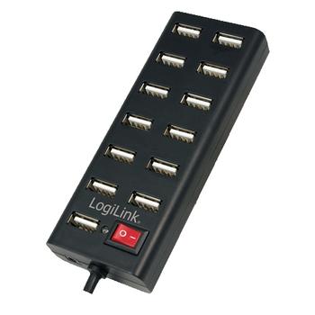 LOGILINK USB-HUB 13-Port m. Netzteil schwarz Kunst (UA0126)