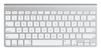 APPLE Wireless Keyboard - Tastatur - trådløs - Bluetooth - eloksert aluminium - Engelsk internasjonal (MC184Z/B)