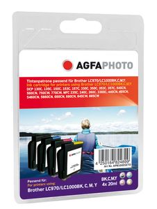 AGFAPHOTO LC 970 / LC 1000 Bonus Pack BK/C/M/Y (APB1000SETD $DEL)