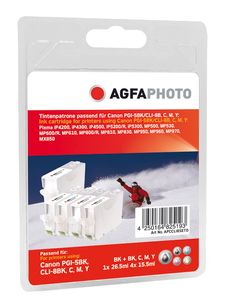 AGFAPHOTO Ink BK/ B/ C/ M/ Y (APCCLI8SETD)