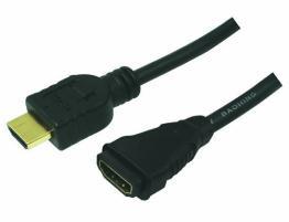 LOGILINK LogiLink HDMI-Kabel A/M zu A/F 4K/30 Hz Schwarz 5m CH0058 (Polybag) (CH0058)