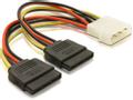 DELOCK Powercable 4pin Molex -> 2x