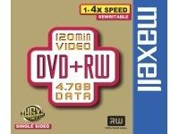 MAXELL DVD+RW 4.7 DATA / 120 MIN VIDEO 4X JEWELCASE 5-PACK NS (275526)