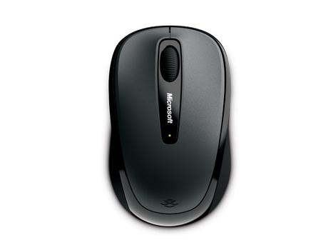 MICROSOFT Wireless Mobile Mouse 3500 - Mus - höger- och vänsterhänta - optisk - 3 knappar - trådlös - 2.4 GHz - trådlös USB-mottagare - svart (GMF-00042)